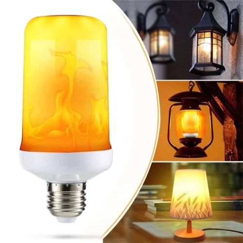 2x LED Flame Effect Light Bulb